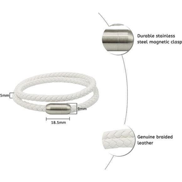 Leather Bracelet For Men | Genuine Wrap Braided Leather Cuff Bangle Bracelet - Picture 6 of 7